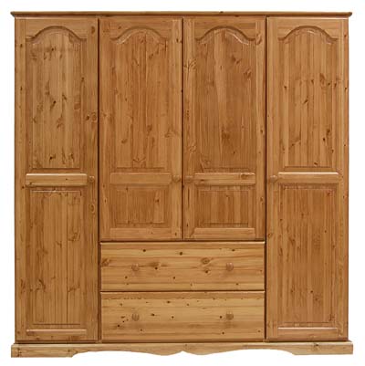 2 DRAWER QUAD WARDROBE BADGER