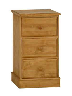 PINE 3 DRAWER BEDSIDE BALMORAL