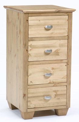 PINE 4 DRAWER SLIM CHEST MONTEM