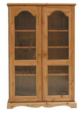 pine 4FT GLAZED BOOKCASE BADGER