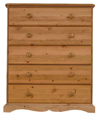 pine 5 DRAWER CHEST BADGER