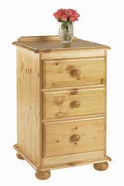 pine BEDSIDE 3 DRAWER CORNDELL HARVEST