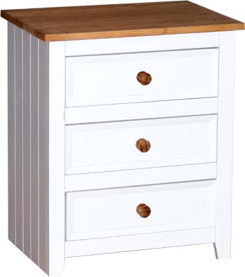 BEDSIDE CABINET 3 DRAWER CAPRI