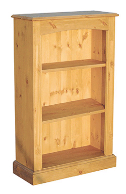 PINE BOOKCASE 2 ADJUSTABLE SHELVES SLIM 42.50IN