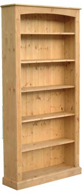 pine BOOKCASE 5 ADJ SHELVES MED