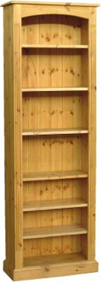 PINE BOOKCASE 5 SHELVES SLIM