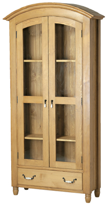 BOOKCASE GLAZED 76.5IN x 34IN PROVENCAL