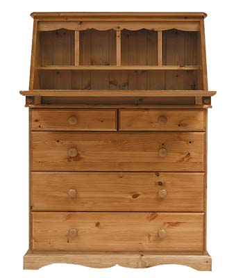 pine BUREAU WITH DRAWERS BADGER