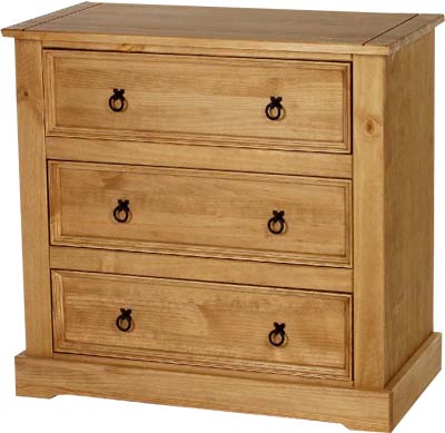 CHEST 3 DRAWER WIDE SANTA FE CORONA