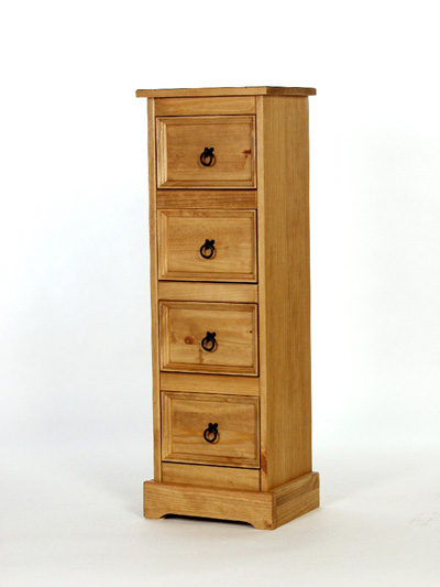 CHEST 4 DRAWER NARROW SANTA FE CORONA