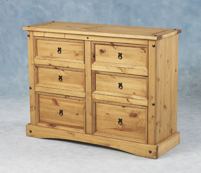 CHEST OF DRAWERS 6 DRAWER CORONA BUDGET