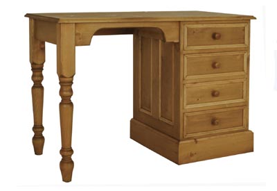 pine DESK SINGLE PEDESTAL