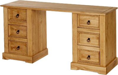 pine DRESSING TABLE 6 DRAWER SANTA FE CORONA