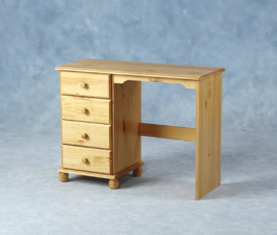 pine DRESSING TABLE SINGLE PEDESTAL SOL