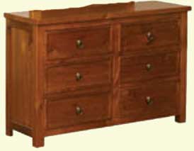 HUDSON CHEST OF DRAWERS 6 DRAWER DARK