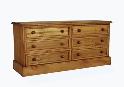 PINE LOWBOY 6 DRAWER WINCHESTER