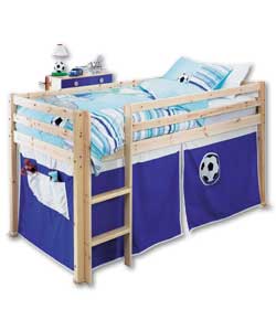 Pine Mid Sleeper Blue Footy Tent Slide