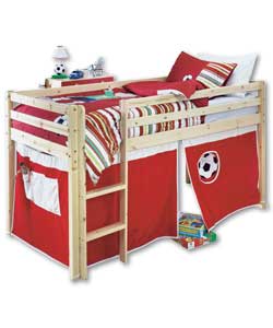 Pine Mid Sleeper Red Footy Tent Slide