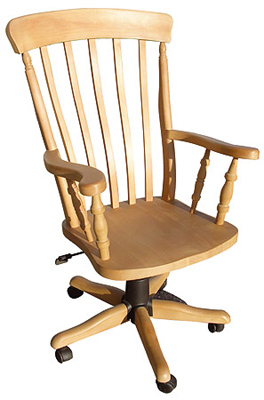 pine OFFICE CHAIR HIGH BACK REVOLVING