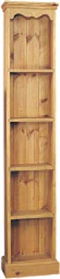 pine SLIM BOOKCASE 5 SHELF