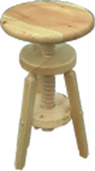 PINE STOOL REVOLVING