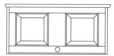 pine TOP BOX FOR DOUBLE WARDROBE ONE RANGE