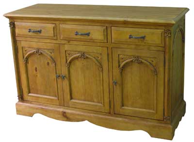 Pine Triple Sideboard Cathedral