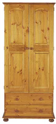 WARDROBE 2 DOOR 2 DRAWER GENTS DECORA