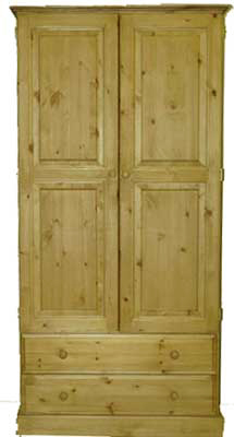 WARDROBE 2 DOOR 2 DRAWER GENTS SOMERSET