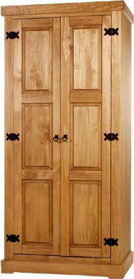 pine WARDROBE 2 DOOR SANTA FE CORONA