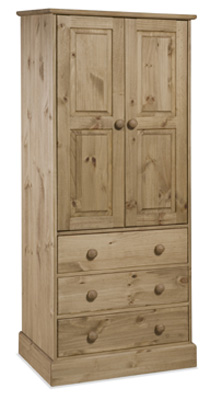 pine WARDROBE 2 DR 3DWR COTSWOLD