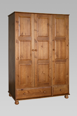 pine WARDROBE 3 DOOR 2 DRAWER DOVEDALE