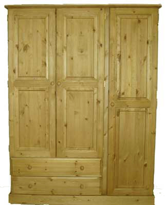 WARDROBE 3 DOOR 2 DRAWER GENTS TRIPLE