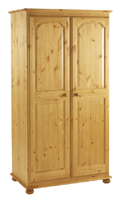 pine WARDROBE ALL HANGING 2 DOOR CORNDELL HARVEST