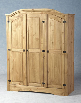 PINE WARDROBE CORONA 3 DOOR