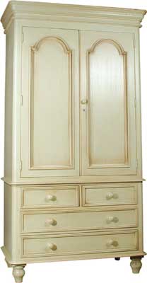 pine WARDROBE DUCHESS COMBI 2 DOOR OVER 4 DRAWER