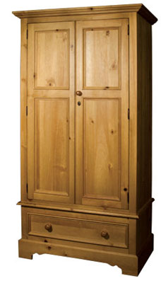 pine WARDROBE SINGLE ROSSENDALE