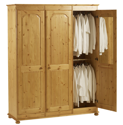 pine Wardrobe Triple Masters Corndell Harvest