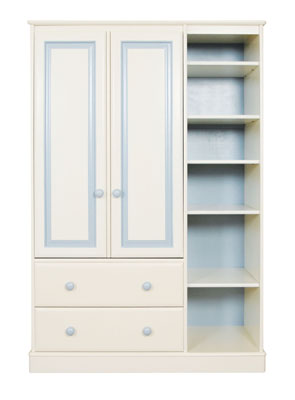 pine WARDROBE TRIPLE WITH DRAWERS JACK AND JEMIMA