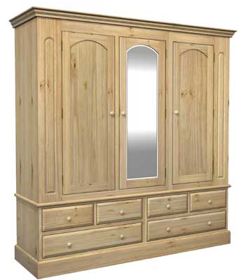 WARDROBE TRIPLE WITH MIRROR 3 DOORS 6