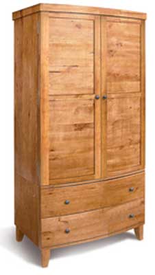 pine Wardrobe With Drawers Madrid Natural