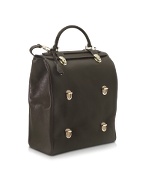 Pineider Tri-Bag Multi-level Closure Leather Bag