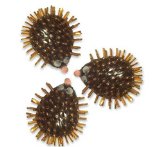 Sequin art, Pinflair, 3 x Hedgehog Fridge Magnets