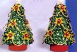 Sequin art, Pinflair, Two Decorated Xmas Trees
