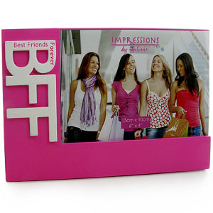 PINK BFF Text Speak Best Friends Forever 6 x 4