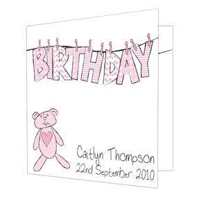 Birthday W Line Card