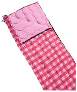 PINK Check 300gsm Sleeping Bag