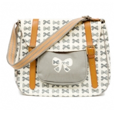 Flutter By Satchel Bag - Gray Bows