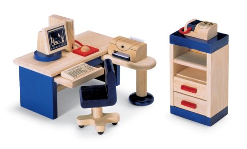 Dolls House Wooden Accessory set - Study