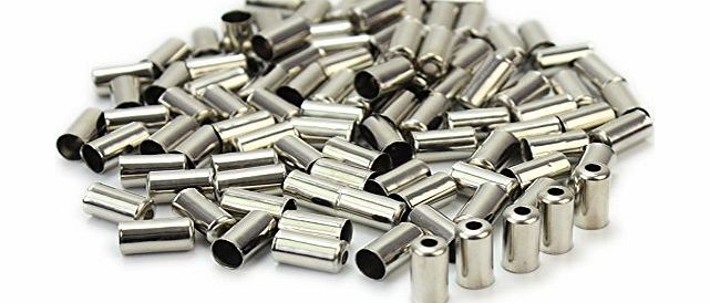 Pinzhi 100Pcs Bike Bicycle Cycle Metal Brake Cable Wire Tips Caps Crimps 10x5x5mm